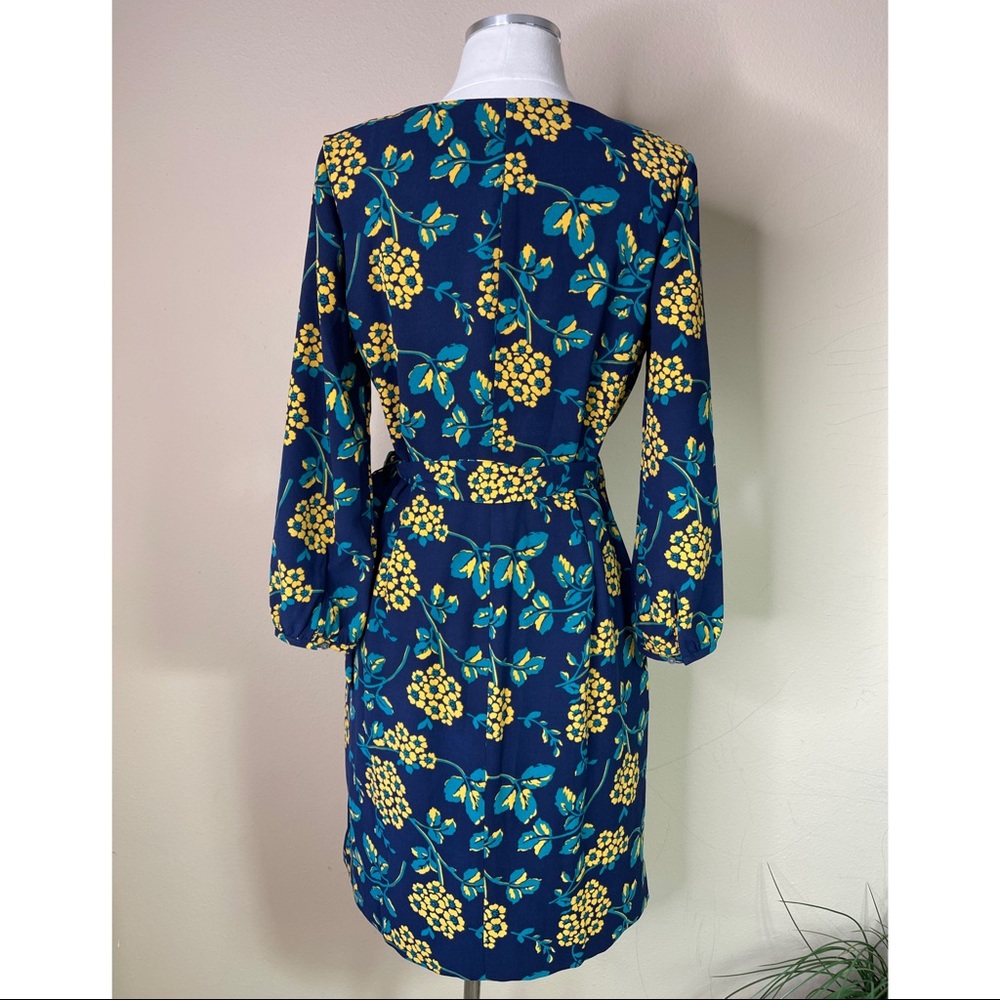 J.Crew Womens Size 2 Golden Floral Wrap Dress - Picture 5 of 5